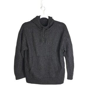 Vince Cashmere Dark Gray Drop Shoulder Medium Weight Sweater Hoodie S Preppy